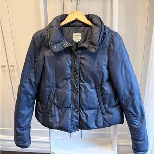 Armani Collezioni Navy Down Jacket with fold out hood Size 4